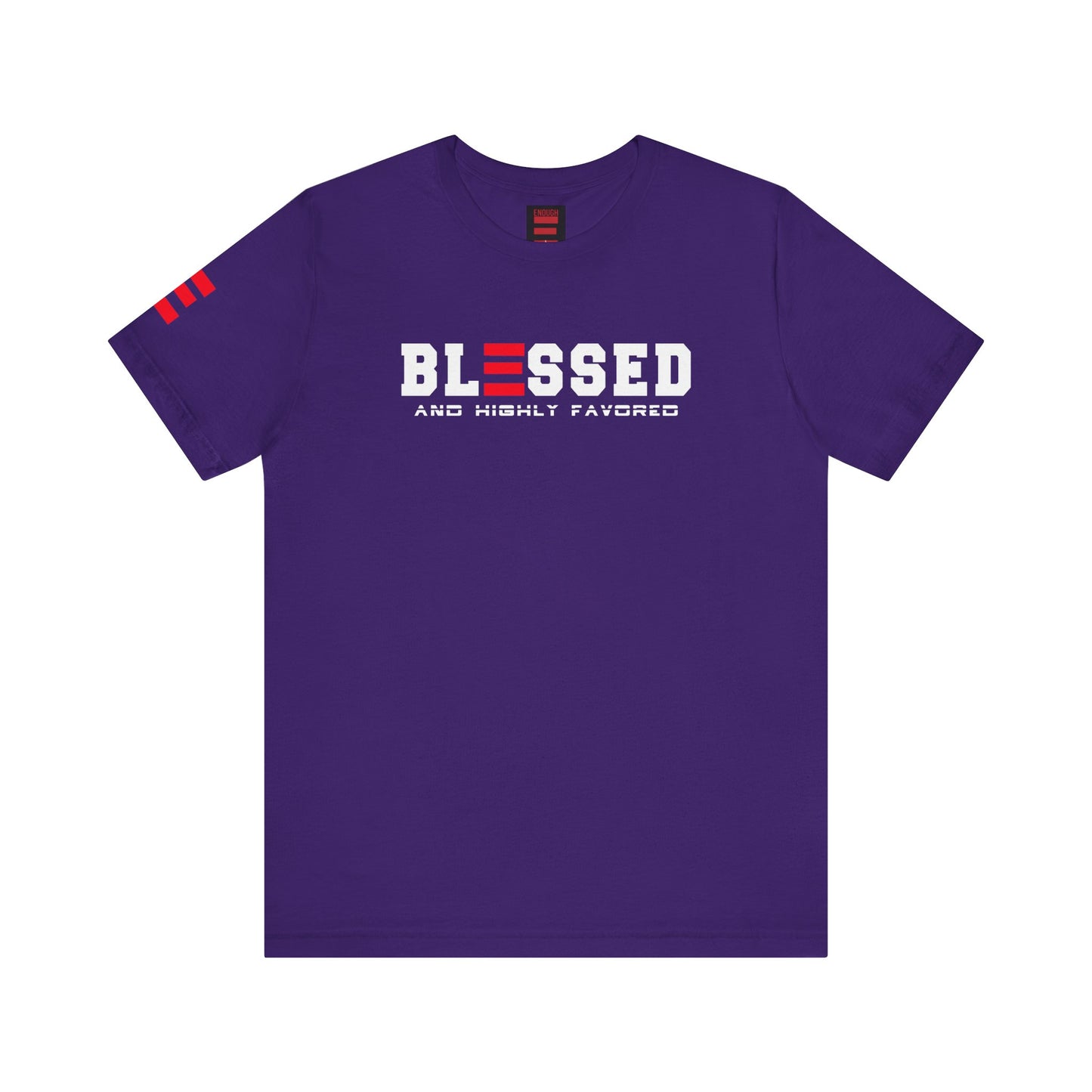BLESSED and HIGHLY FAVORED SHORT SLEEVE TEE- INSPIRATIONAL WEAR, FAITH-BASED Fashion, Everyday Comfort, Perfect Gift for Celebrations