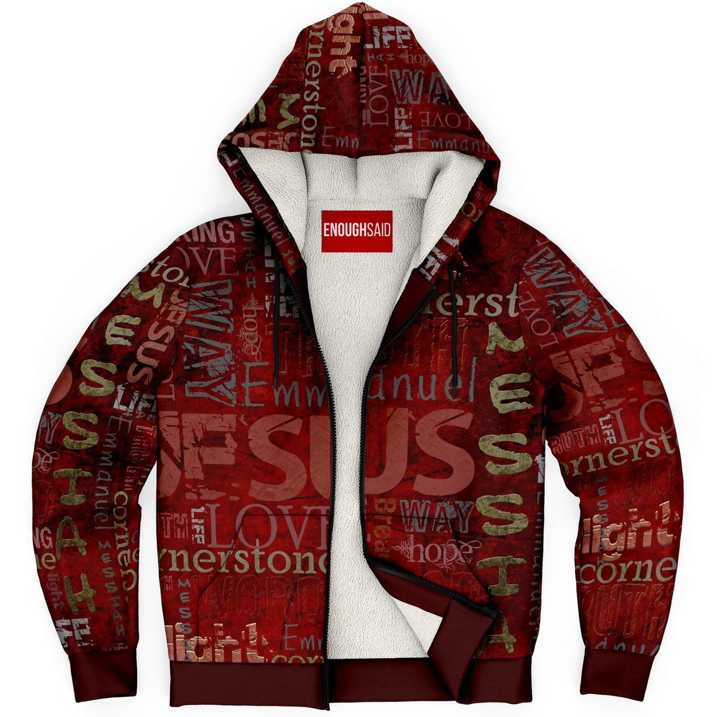 Jesus Passion Micro Fleece Zip Up Hoodie