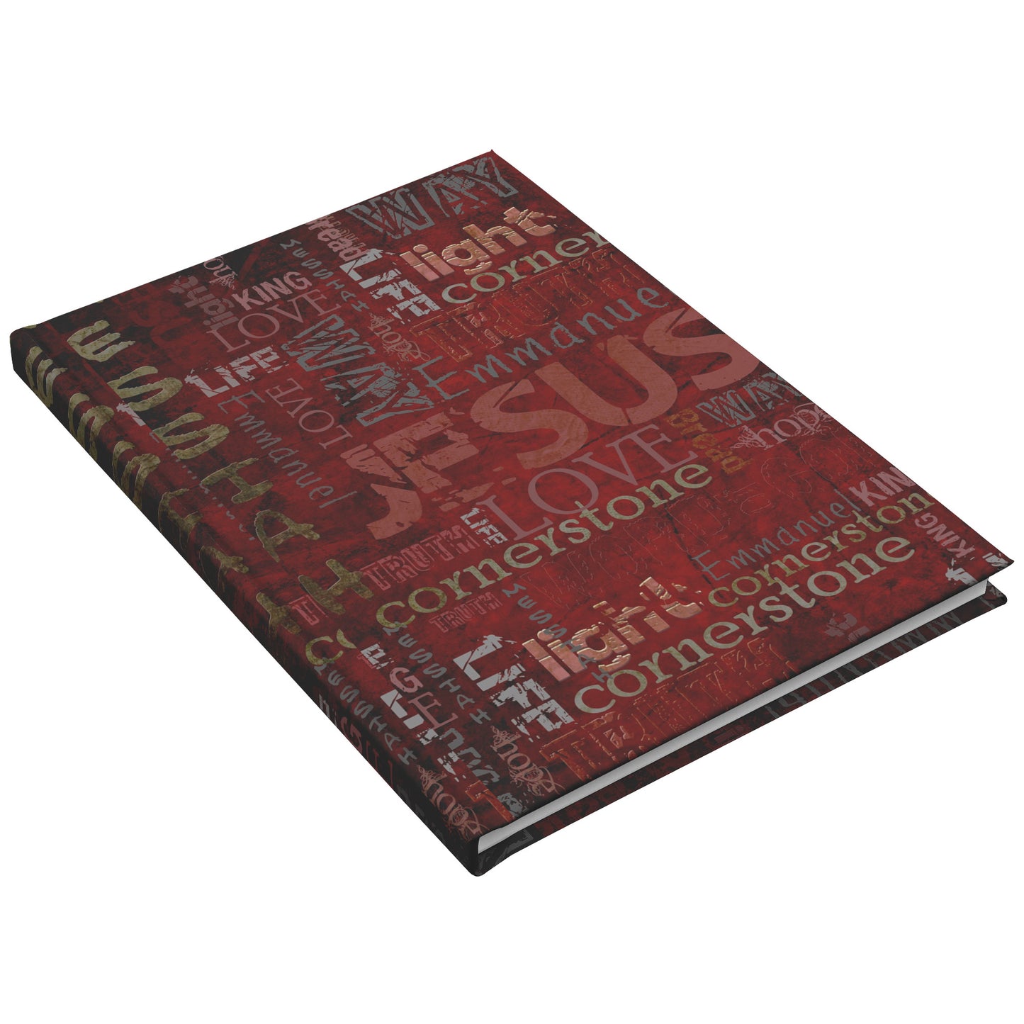 hardcover spine laying on side