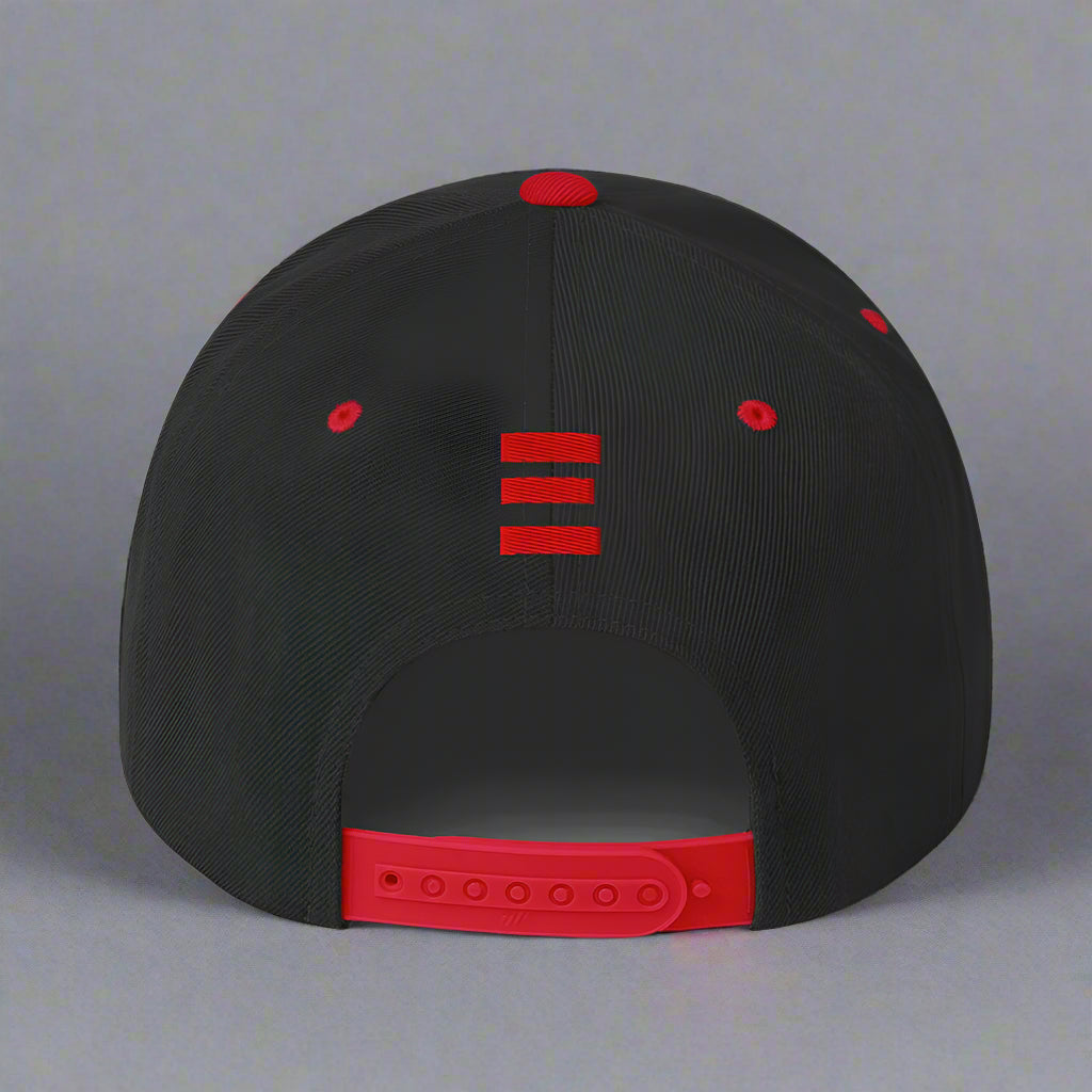 Jesus King of Kings classic-snapback-black-red-back