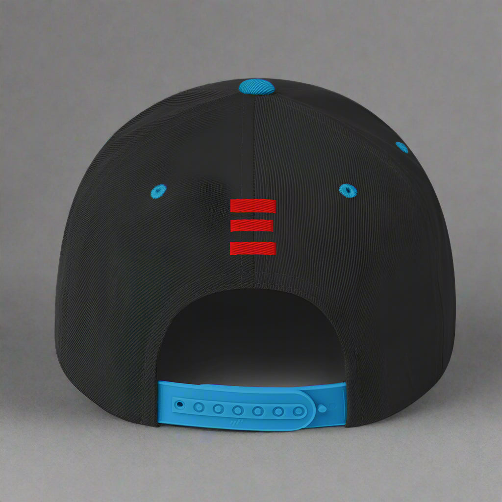 Jesus King of Kings classic-snapback-black-teal-back