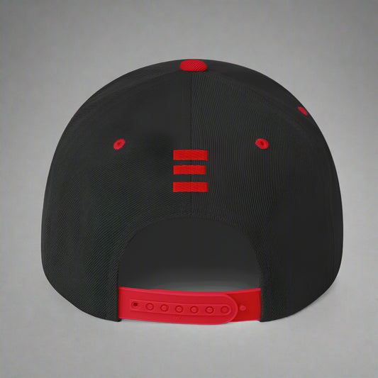 prayer changes things red and black snapback hat