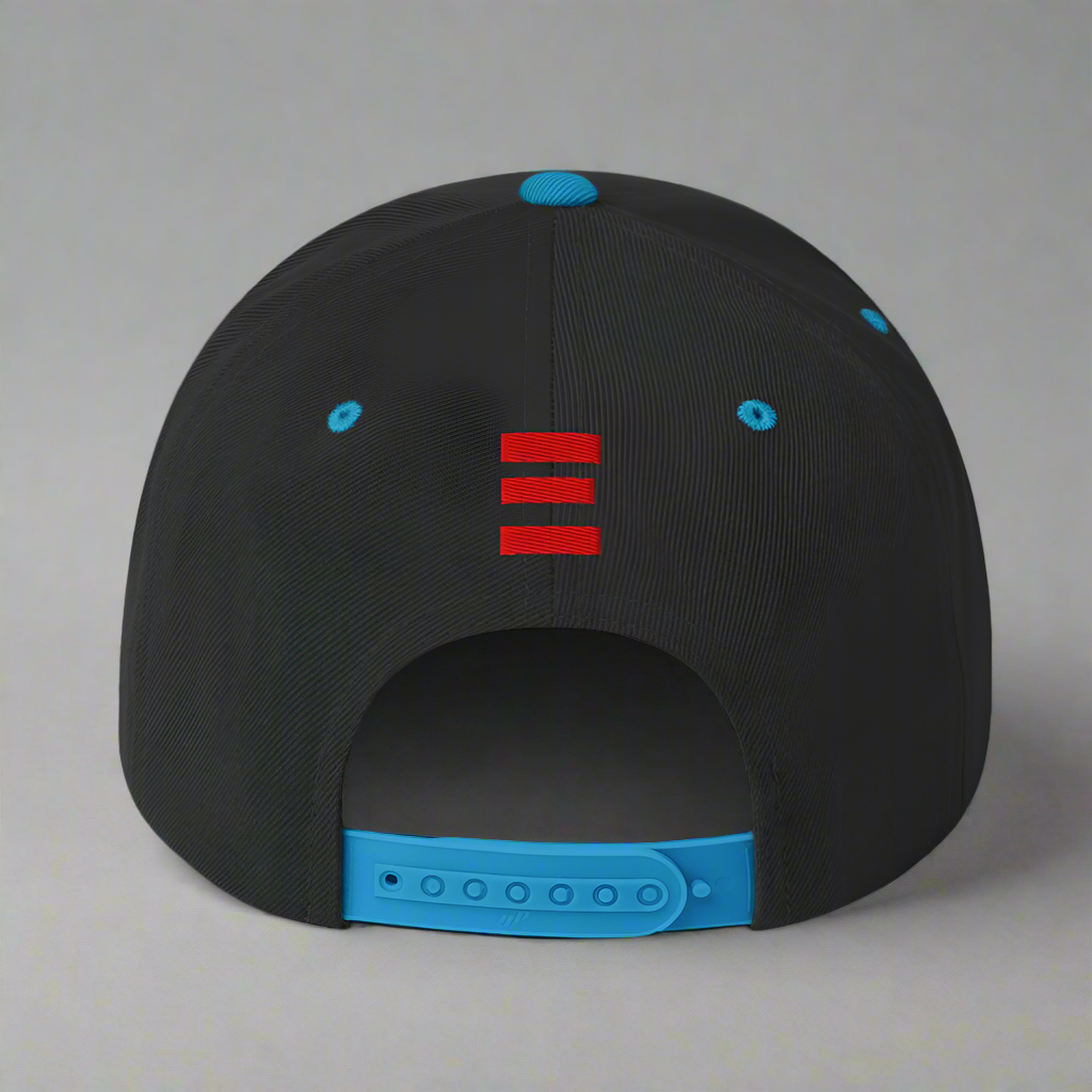 prayer changes things classic-snapback-black-teal-back