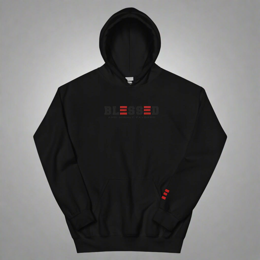 Blessed and Highly favored black hoodie