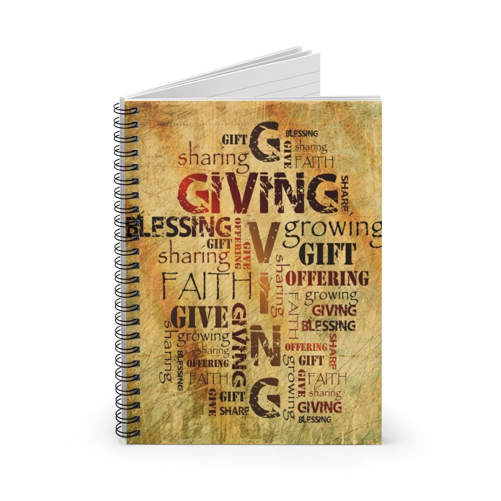 Giving Spiral Spiritual Notebook - Ruled Line - EnoughSaid