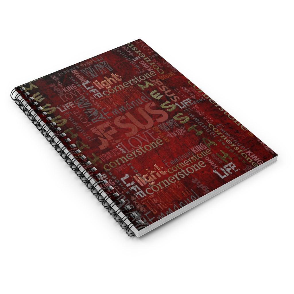 Jesus Love Spiral Spiritual Notebook - Ruled Line - EnoughSaid