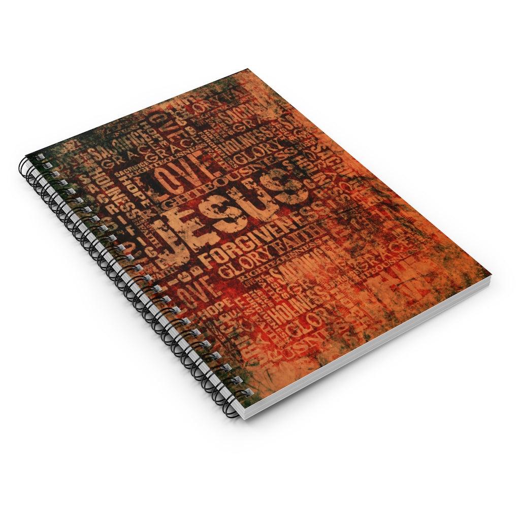 Love Jesus Forgiveness Spiral Spiritual Notebook - Ruled Line - EnoughSaid