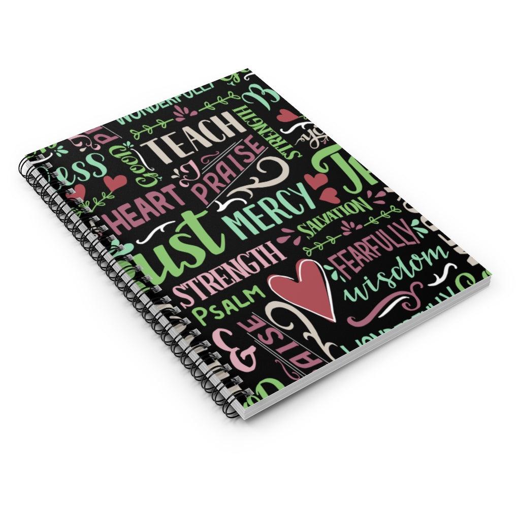 Trust Mercy Spiral Spiritual Notebook - Ruled Line - EnoughSaid