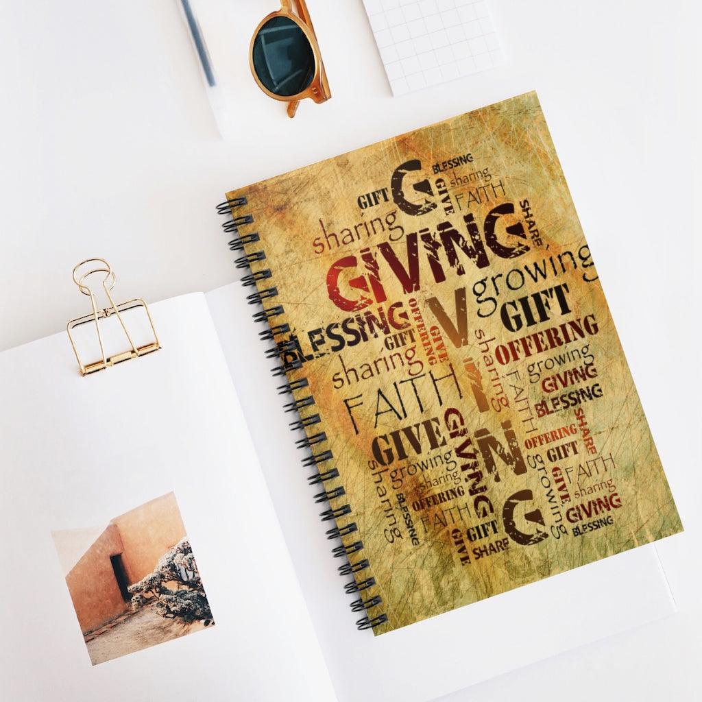 Giving Spiral Spiritual Notebook - Ruled Line - EnoughSaid