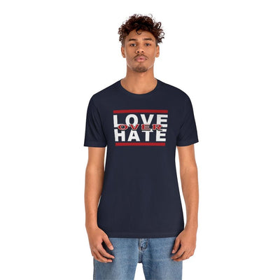 Love Over Hate Unisex Jersey Short Sleeve Tee - EnoughSaid