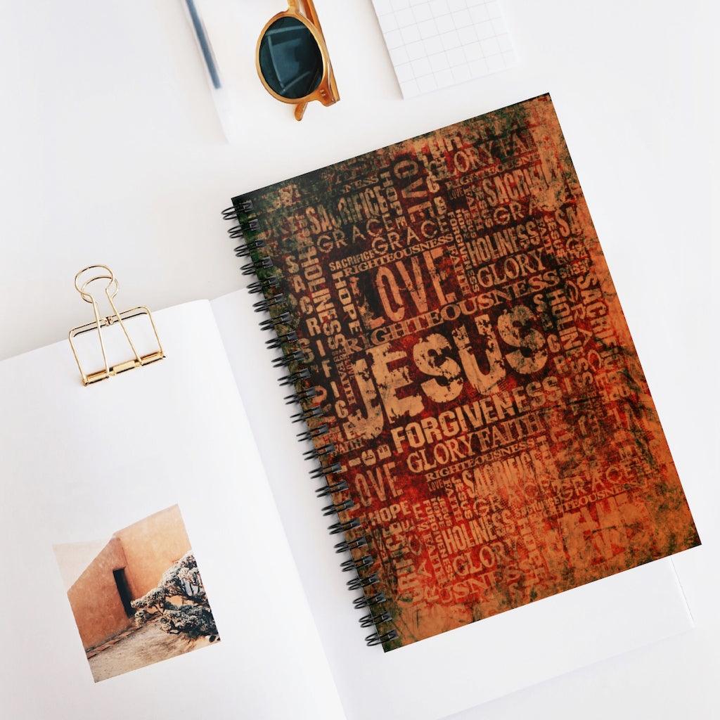 Love Jesus Forgiveness Spiral Spiritual Notebook - Ruled Line - EnoughSaid
