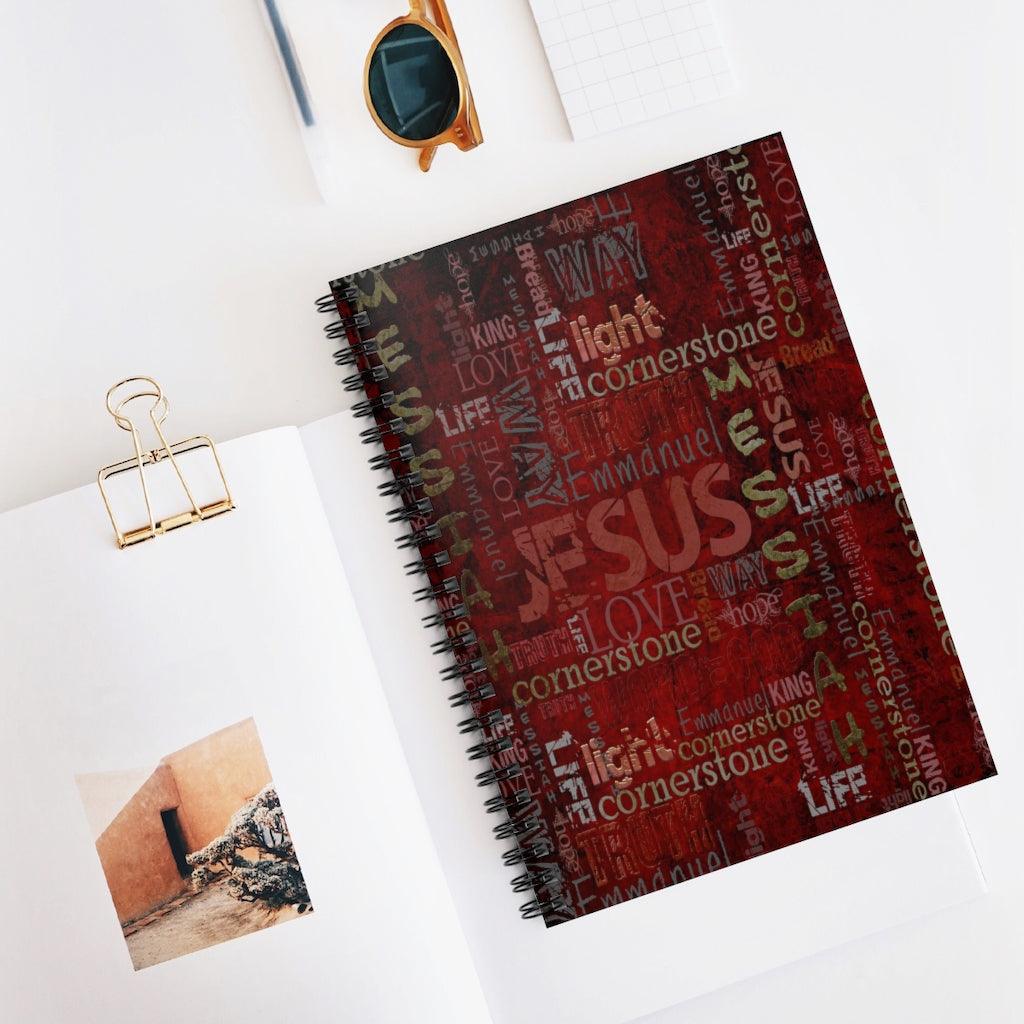 Jesus Love Spiral Spiritual Notebook - Ruled Line - EnoughSaid