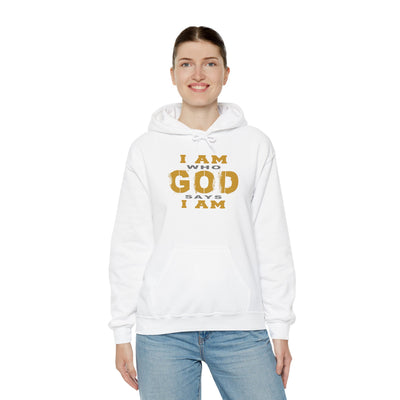 I Am Who God Says I Am - Unisex Faith Base Hoodie