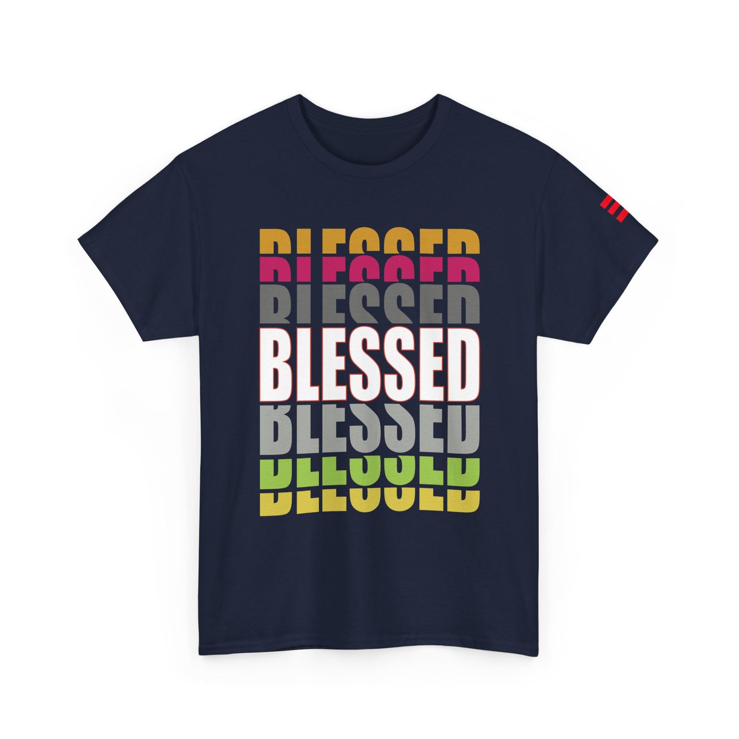Blessed Retro Stack T-Shirt — Colorful Positive Vibes Tee