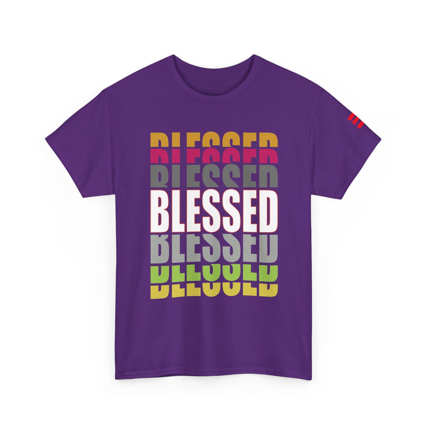 Blessed Retro Stack T-Shirt — Colorful Positive Vibes Tee