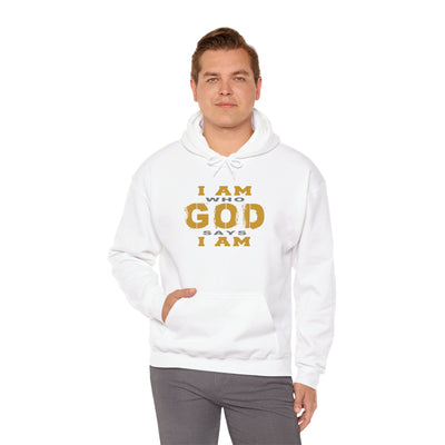 I Am Who God Says I Am - Unisex Faith Base Hoodie