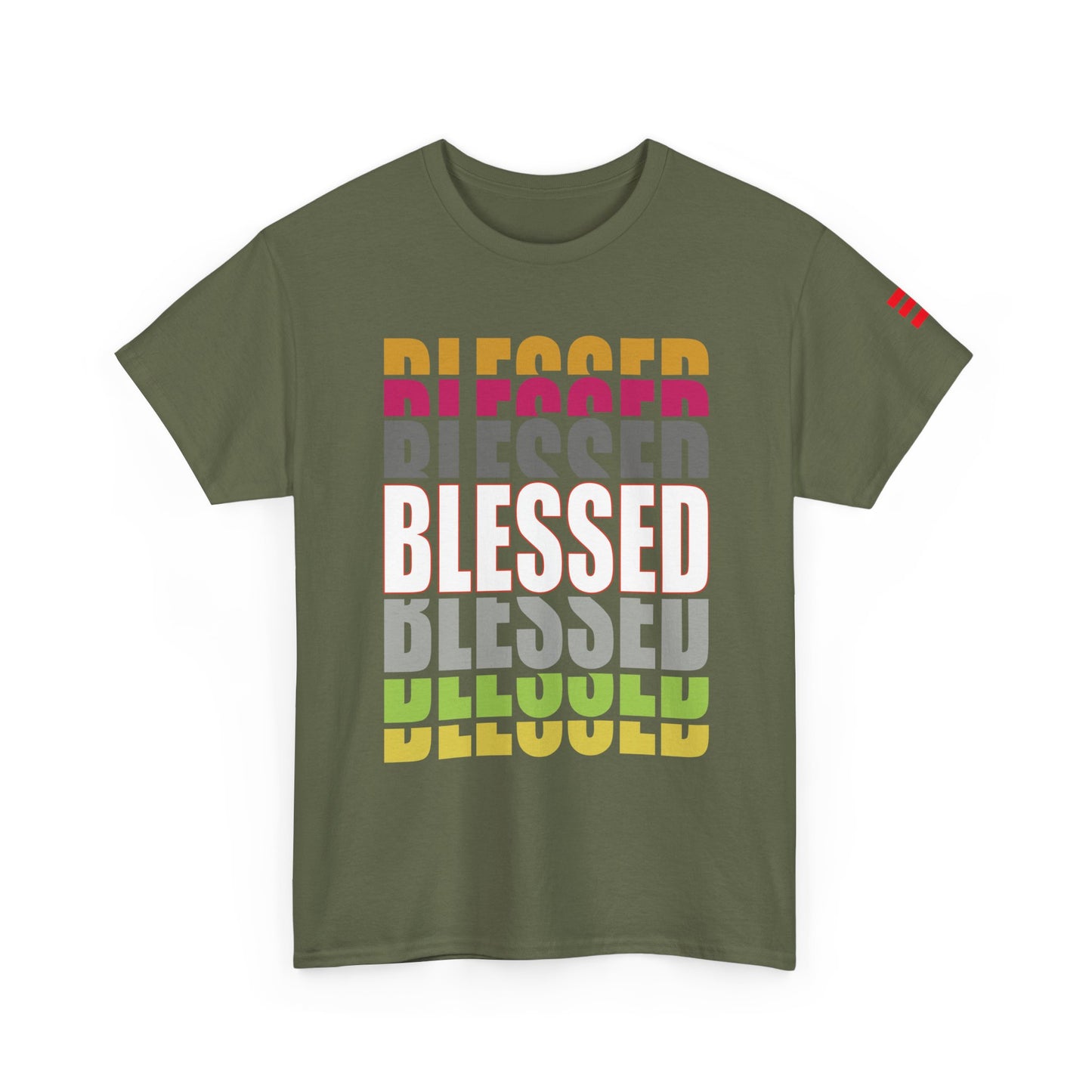 Blessed Retro Stack T-Shirt — Colorful Positive Vibes Tee
