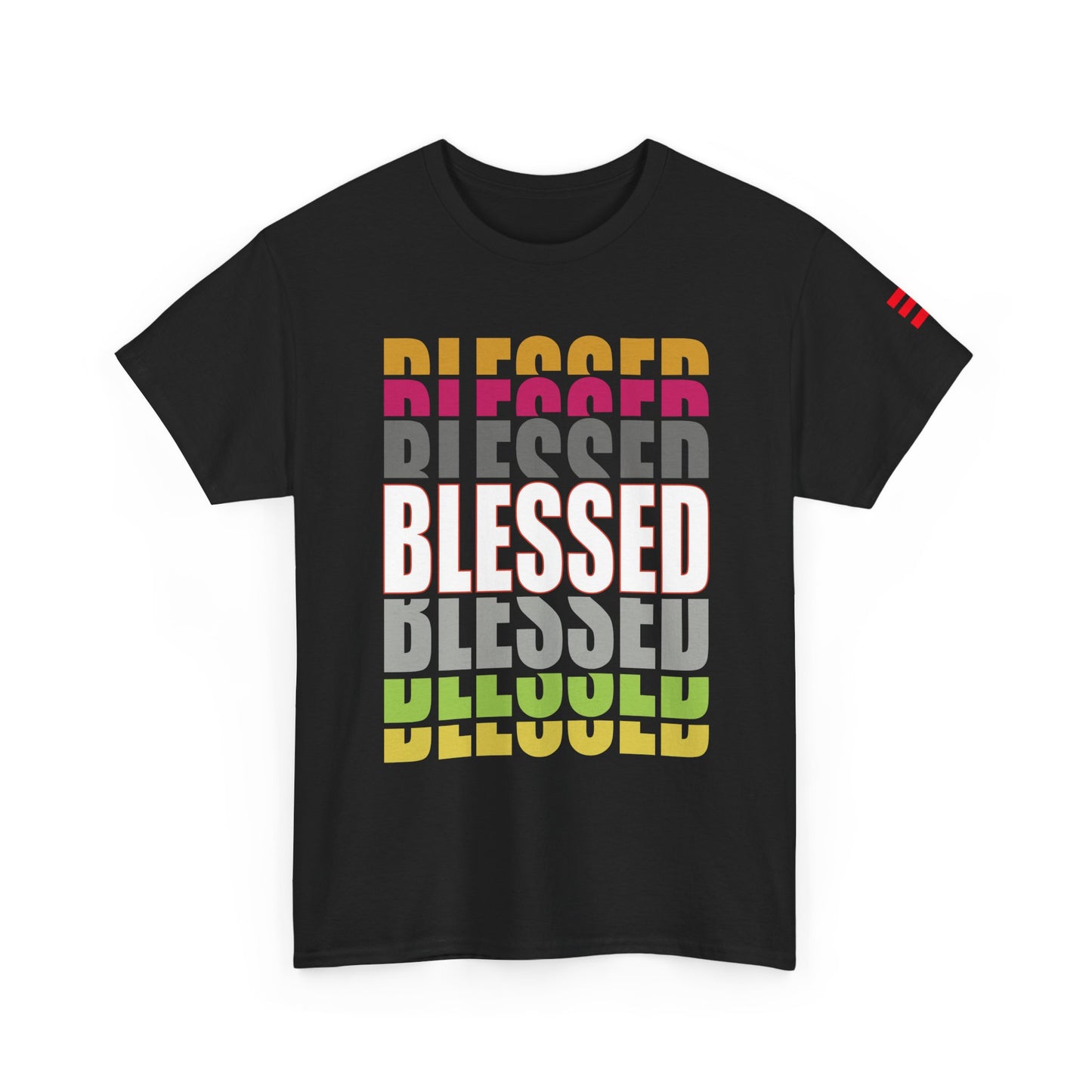 Blessed Retro Stack T-Shirt — Colorful Positive Vibes Tee