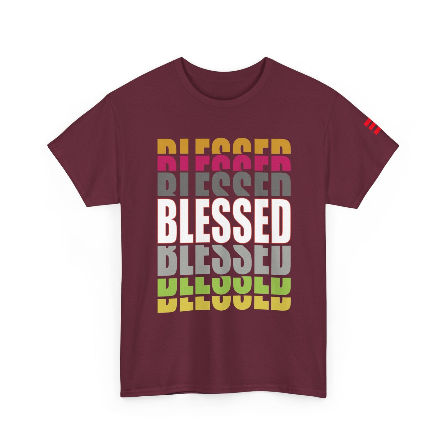Blessed Retro Stack T-Shirt — Colorful Positive Vibes Tee