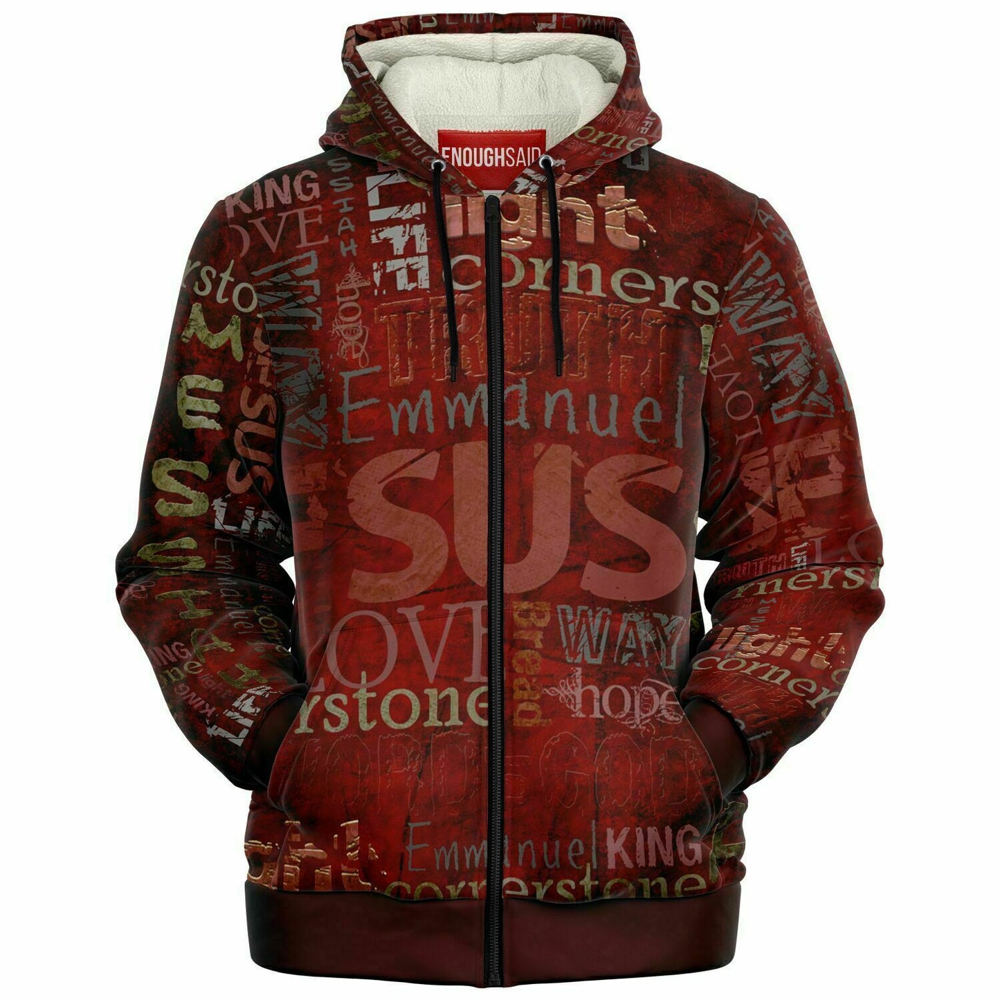 Jesus Passion Micro Fleece Zip Up Hoodie