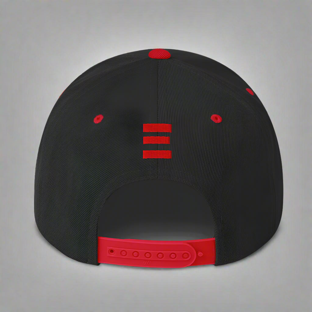 blessed and highly favored classic-snapback-black-red-back
