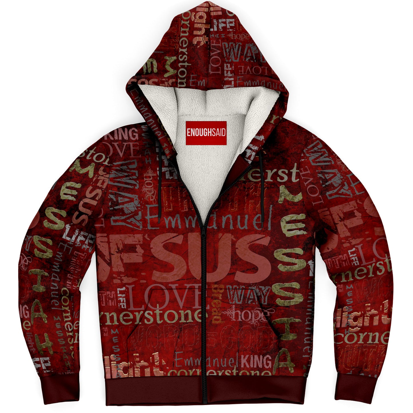 Jesus Passion Micro Fleece Zip Up Hoodie