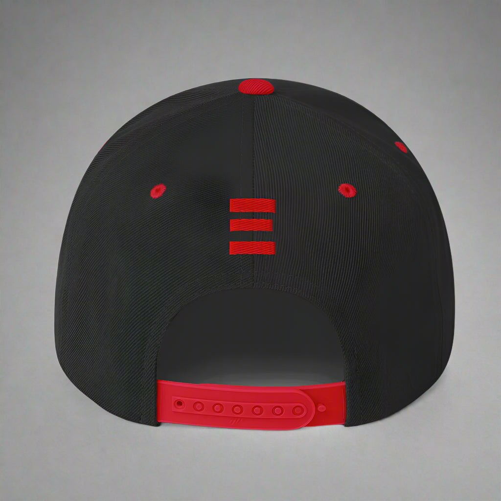 prayer changes things red and black snapback hat