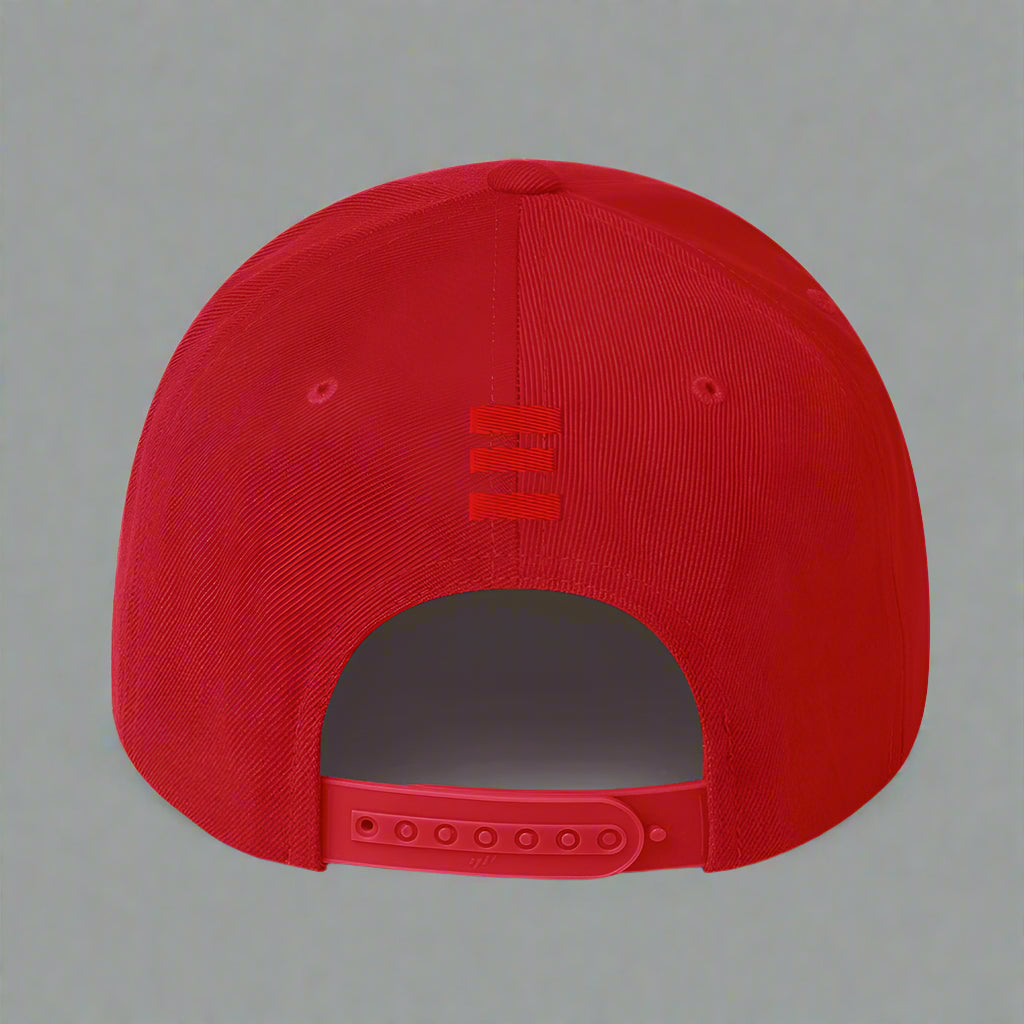 prayer changes things classic-snapback-red-logo-back