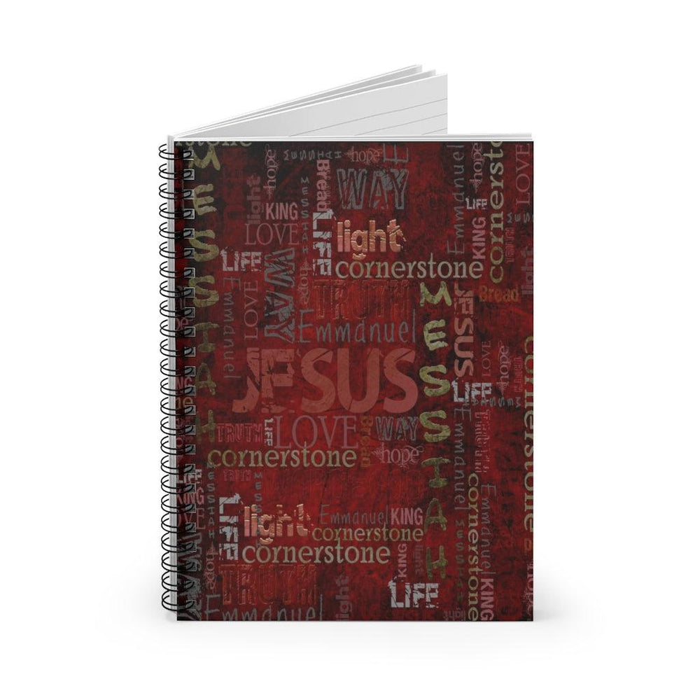 Jesus Love Spiral Spiritual Notebook - Ruled Line - EnoughSaid
