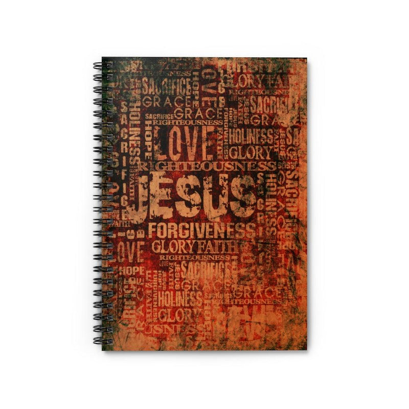 Love Jesus Forgiveness Spiral Spiritual Notebook - Ruled Line - EnoughSaid