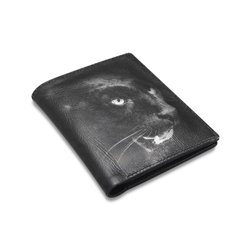 Black Panther Men's Leather Wallet - EnoughSaid