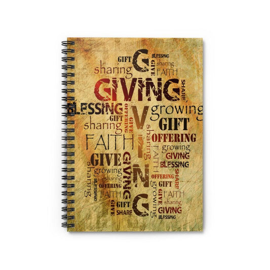 Giving Spiral Spiritual Notebook - Ruled Line - EnoughSaid