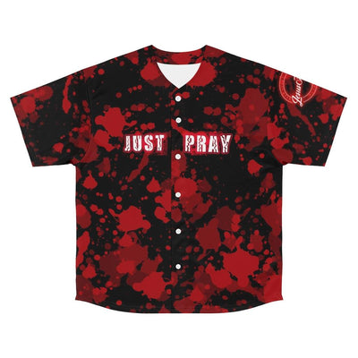 Just Pray Men's Baseball Jersey - EnoughSaid