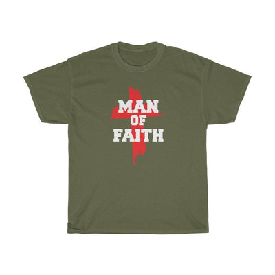 Man of Faith Unisex Heavy Cotton/Gildan 5000 T-Shirt - EnoughSaid