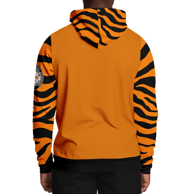 HMA Fashion Orange and Black Tiger Stripes Hoodie - EnoughSaid