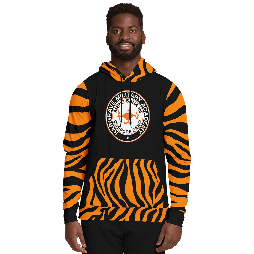 Hargrave Military Academy Black and Tiger Stripes Hoodie - EnoughSaid