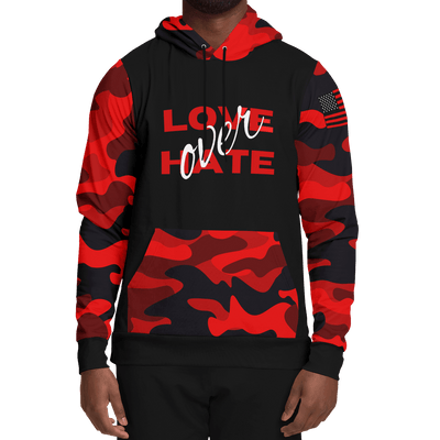 Love Over Hate Flag Camouflage Fashion Hoodie - EnoughSaid