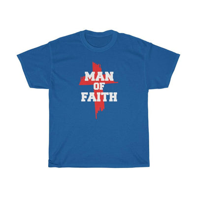 Man of Faith Unisex Heavy Cotton/Gildan 5000 T-Shirt - EnoughSaid