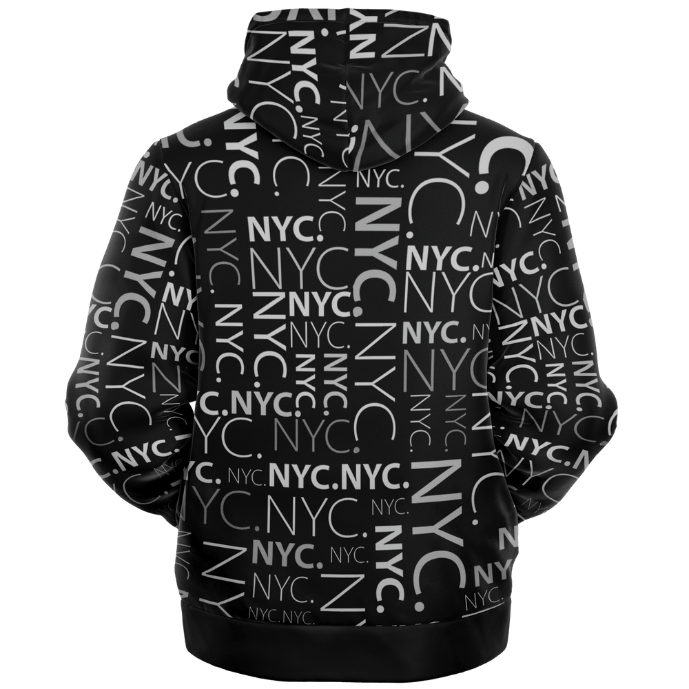 N.Y.C. Micro Fleece Zip Up Hoodie - EnoughSaid