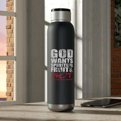 God Wants Spiritual Fruit Soundwave Copper Vacuum Audio Bottle 22oz - EnoughSaid