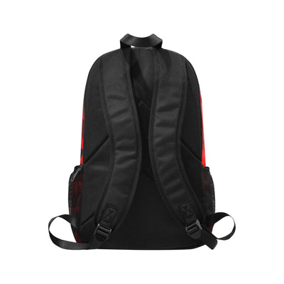 Red Camouflage Fabric Backpack with Side Mesh Pockets - EnoughSaid