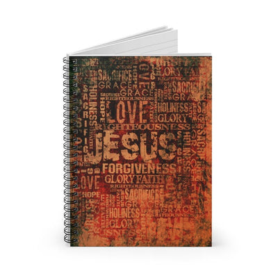 Love Jesus Forgiveness Spiral Spiritual Notebook - Ruled Line - EnoughSaid