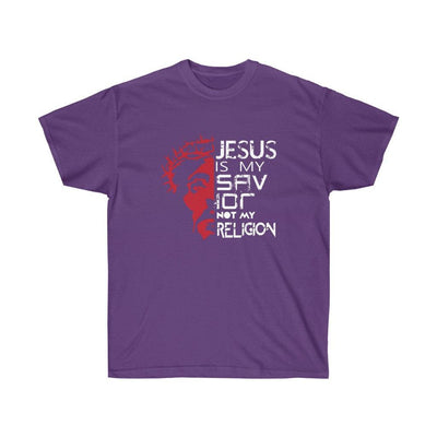 Jesus Is My Savior Not My Religion Unisex Ultra Cotton Tee - EnoughSaid
