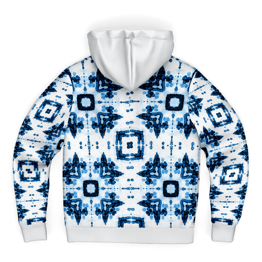 Winter Blue Micro Fleece Aip Up Hoodie - EnoughSaid