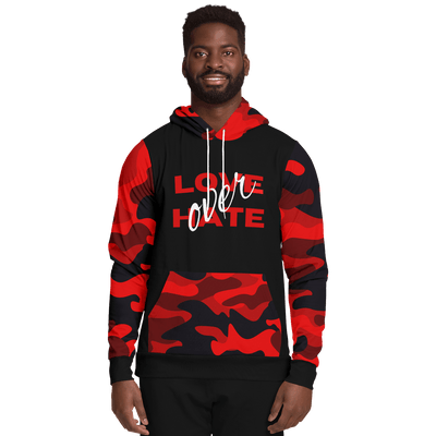 Love Over Hate Camouflage Fashion Hoodie - EnoughSaid