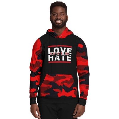 Love Over Hate Fashion Hoodie - EnoughSaid