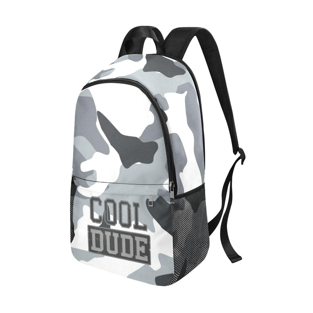 Cool Dude Fabric Backpack with Side Mesh Pockets - EnoughSaid