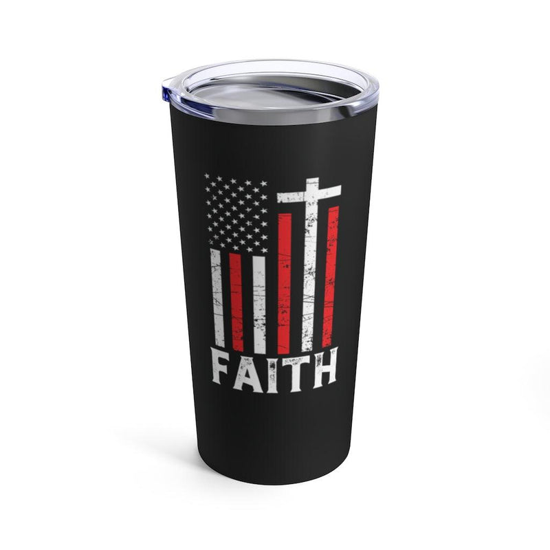Faith American Flag Tumbler 20oz - EnoughSaid