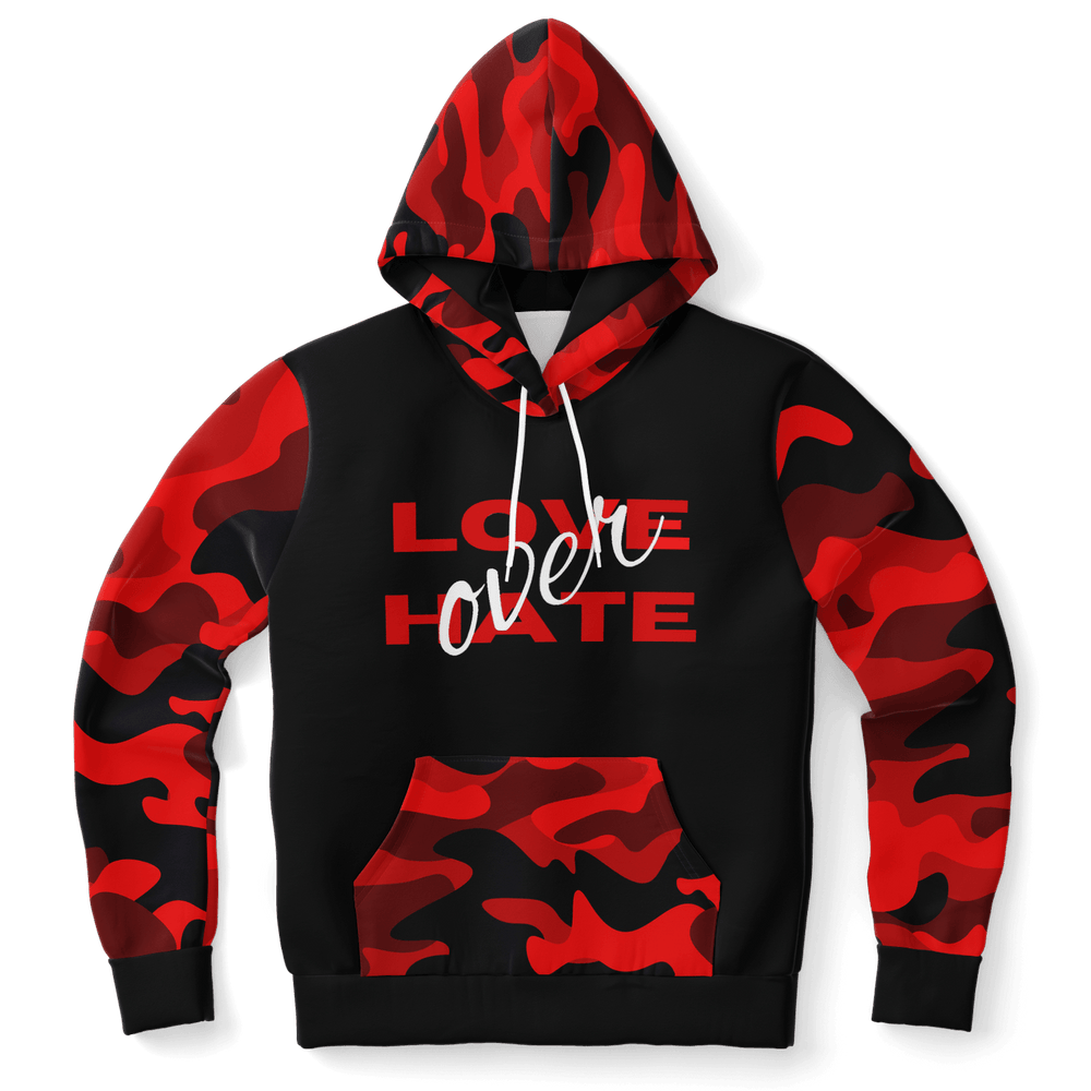 Love Over Hate Camouflage Fashion Hoodie - EnoughSaid