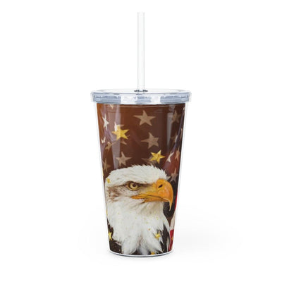 American Me Plastic Tumbler with Straw - EnoughSaid
